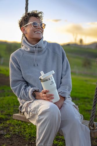 Stanley IceFlow Stainless Steel Tumbler - Vacuum Insulated Water Bottle for Home, Office or Car Reusable Cup with Straw Leak Resistant Flip Cold for 12 Hours or Iced for 2 Days, Black 2.0, 20OZ