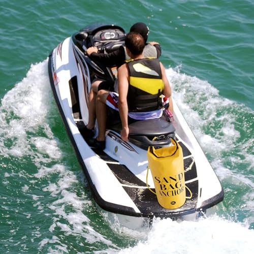 RunNico 10L 500D Sand Anchor for Small Boats,2 in 1 PWC Jet Ski Anchor Kit with Adjustable Buoy,Waterproof Dry Bag for Jet Ski, Kayak, Boat, Watercraft and Canoe
