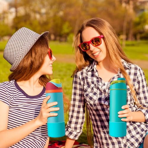 Comheral 2PCS Silicone Water Bottle Boot for Owala 24oz, Anti-Slip Protective Sleeve Bottom Bumper for FreeSip, Twist, and Flip Stainless Steel Bottles, Dishwasher Safe and BPA Free(Blue)