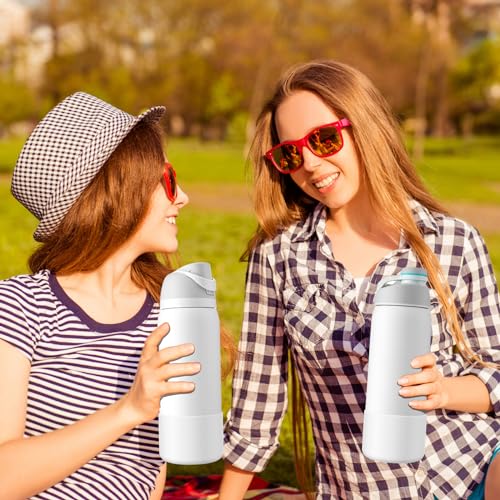 Comheral 2PCS Silicone Water Bottle Boot for Owala 32oz, Anti-Slip Protective Sleeve Bottom Bumper for FreeSip, Twist, and Flip Stainless Steel Bottles, Dishwasher Safe and BPA Free(Clear)