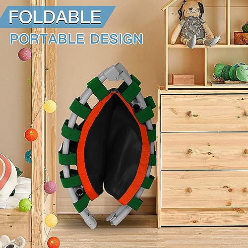 CLORIS 38in/40in/48in Folding Trampoline Mini Rebounder Fitness Trampoline with Adjustable Foam Handle for Kids/Adult, with safty Padded Cover Best Gift for Kids/Adult (48in-Black)