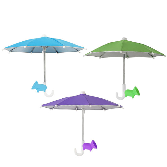 UV Protection Phone Umbrella for Sun, Cell Phone Umbrella Sun Shade, Universal Adjustable Phone Umbrella Suction Cup Stand, Phone Umbrella for Sun (C)
