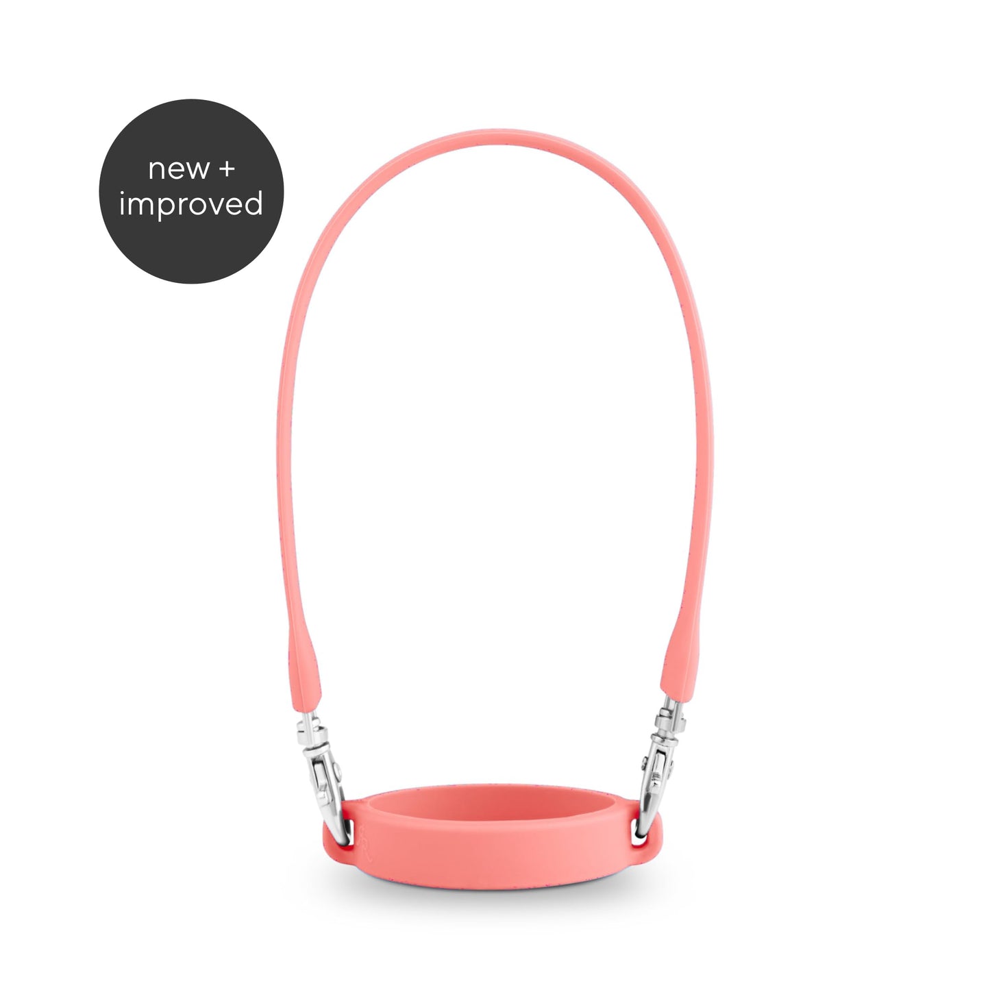 Ryan & Rose Water Bottle Handle - Silicone Water Bottle Sling, Carrier, Holder with Strap Compatible Stanley Cup Accessories (Flat Coral)