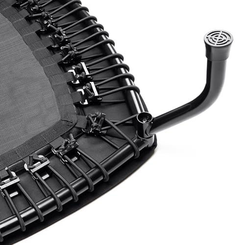 Sunny Health & Fitness Springless Mini Fitness Trampoline – Premium Adjustable Bungee-Style Indoor/Outdoor Exercise Rebounder for Quieter and Safer Workouts (36”) - SF-S021047