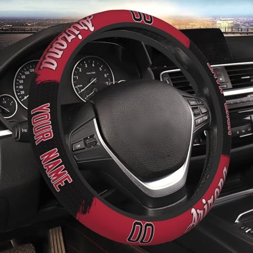 GENERIC San Francisco Custom Car Steering Wheel Covers,Personalized Name and Number,Anti Slip Elasticity Baseball Car Accessories,Universal 15 Inch Fit Suit for Most Car,SUV,ATV,Truck.