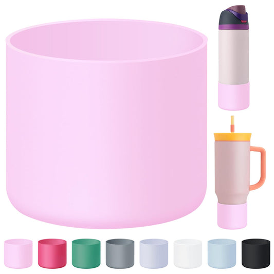 UBEEKOO Tall Silicone Boot for Owala Tumbler 40oz, for Owala FreeSip 24oz, Sleeve Cover for Stanley 24oz IceFlow Fast Flow Water Bottle, Anti-Slip Bottom Protective for Owala Accessories,LightPink