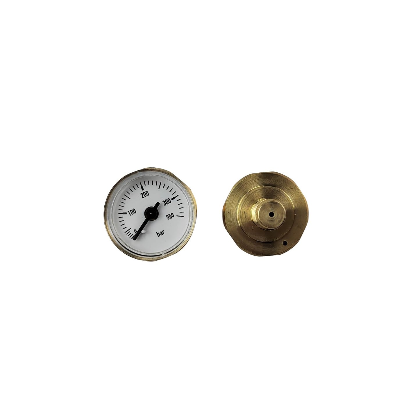 350Bar Mini Micro Gauge Regulator Parts 28mm Pressure Gauge for Paintball Airsoft Air Rifle M10 PCP Gauge FX EDGUN Manometer Paintball Gauge (White with Cover, M10)