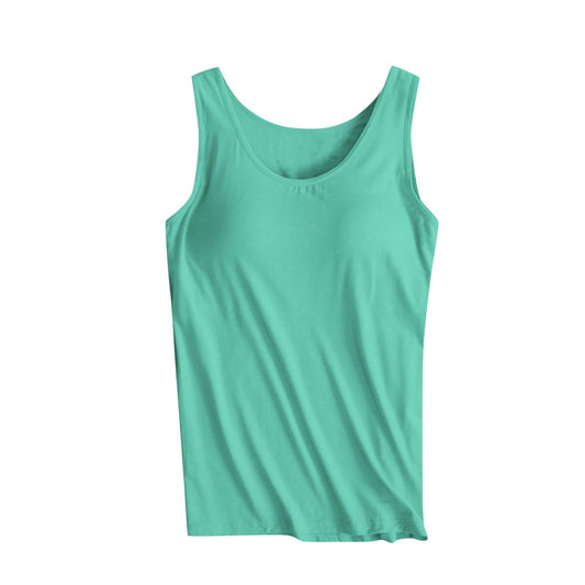 Deals of The Day Clearance Prime, Tank Top Sports Bra, Built in Bra Tank Tops for Women 2024 Summer Casual Adjustable Spaghetti Strap Camisole Plus Size Cotton Padded Workout Tops
