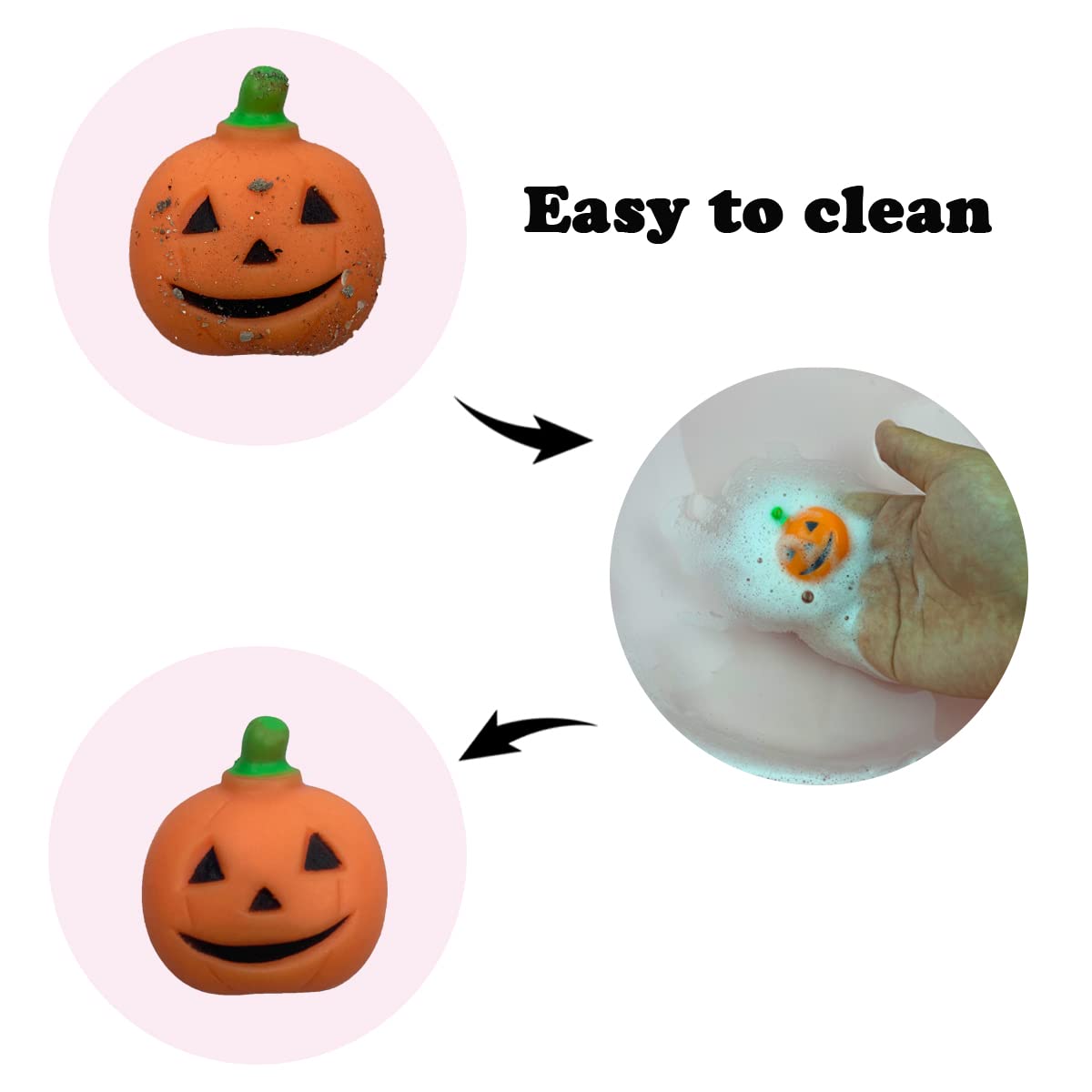 Anditoy 100 PCS Halloween Mochi Squishy Toys Squishies for Kids Girls Boys Halloween Party Favors Halloween Treat Bags Gifts