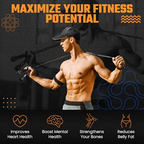 STARFIT Lightweight Jump Rope with Plastic Handles for Fitness and Exercise - Adjustable - Tangle-Free Skipping Rope for Crossfit, Gym, Cardio and Endurance Training, Workout (Black)