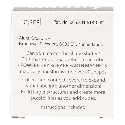 Shashibo Shape Shifting Box - STEM Magnetic Fidget Cube That Transforms Into Over 70 Shapes, Download Fun in Motion Toys Mobile App (Blue Planet)