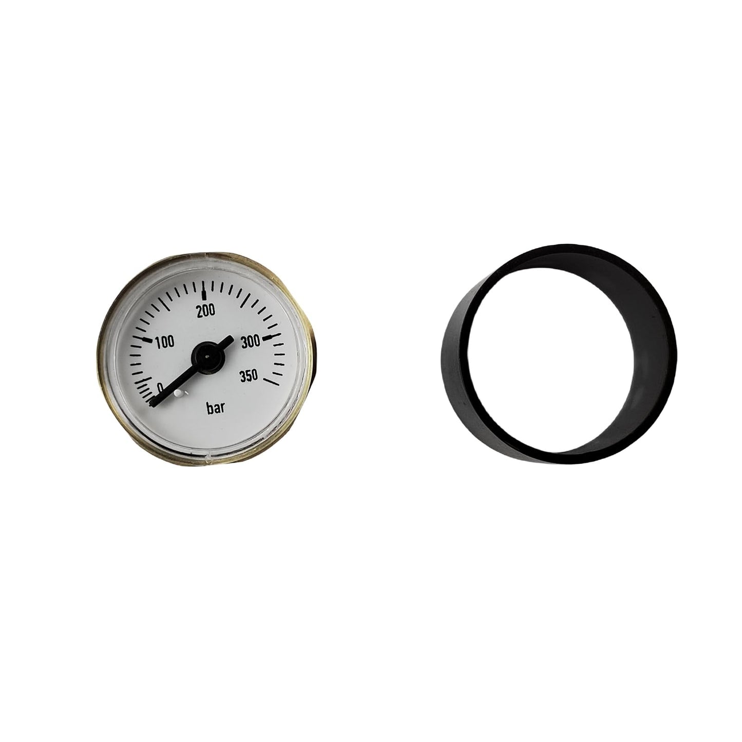 350Bar Mini Micro Gauge Regulator Parts 28mm Pressure Gauge for Paintball Airsoft Air Rifle M10 PCP Gauge FX EDGUN Manometer Paintball Gauge (White with Cover, M10)