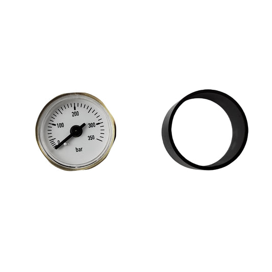 350Bar Mini Micro Gauge Regulator Parts 28mm Pressure Gauge for Paintball Airsoft Air Rifle M10 PCP Gauge FX EDGUN Manometer Paintball Gauge (White with Cover, M10)