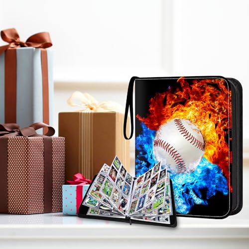 TsuiWah Football Card Binder with Sleeves, 9-Pocket Trading Card Holder Card Collectors Album Hold Up to 900 Cards, Card Folder Fit for Football Baseball Basketball Cards Sport Trading Cards, TCG, MCG