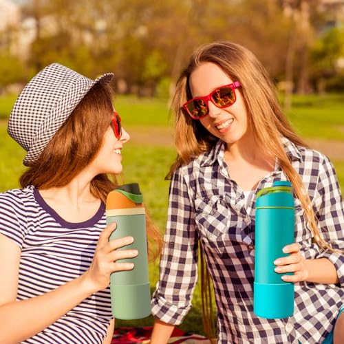 Comheral 2PCS Silicone Water Bottle Boot for Owala 24oz, Anti-Slip Protective Sleeve Bottom Bumper for FreeSip, Twist, and Flip Stainless Steel Bottles, Dishwasher Safe and BPA Free(Mint)