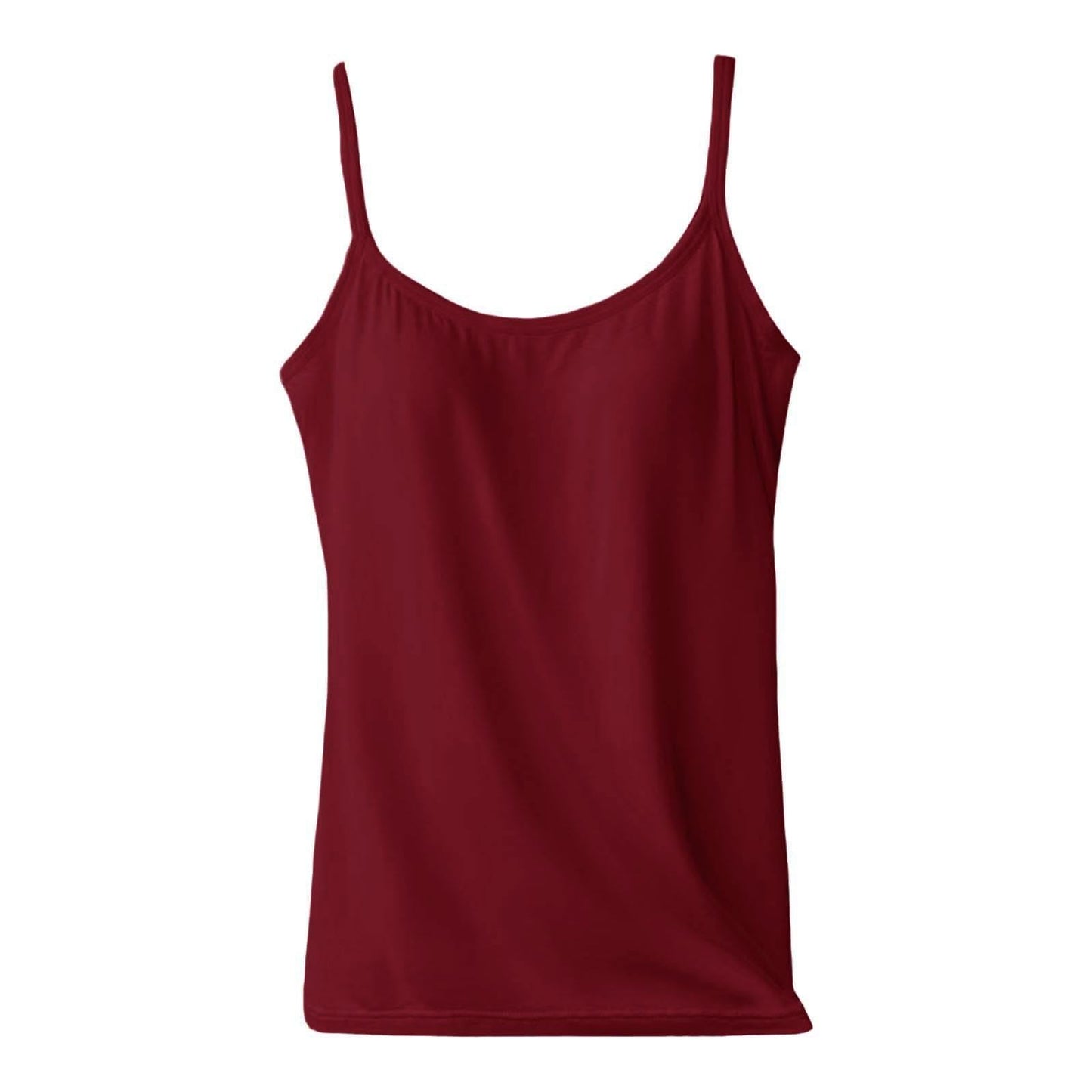 Generic Prime Online Shopping Log in, Tops with Built in Bra for Women, Adjustable Spaghetti Strap Cami Bra 2024 Summer Casual, Built in Bra Tank Tops for Women, Cute Tank Tops for Women, Wine, XL