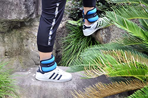 Signature Fitness Fully Adjustable Ankle Wrist Arm Leg Weights, 4 lbs each (8-lb pair), Black