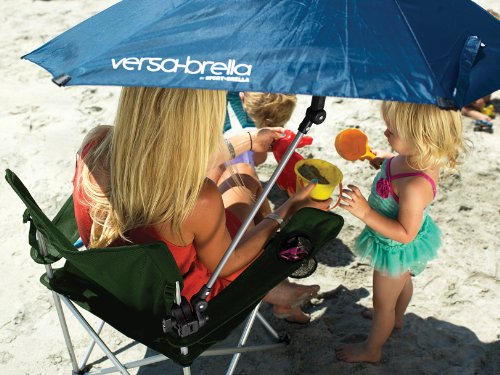 Sport-Brella Versa-Brella XL SPF 50+ Adjustable Umbrella with Universal Clamp, Aqua 40x42 inches