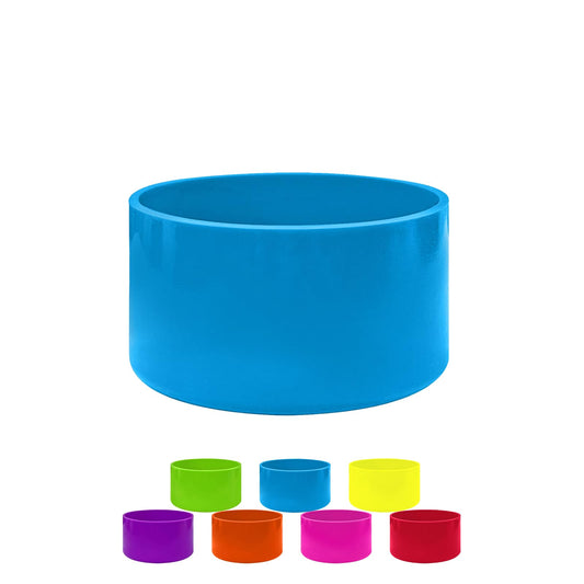 ZhaoHeFits New Neon Matte Luster Silicone Boot Sleeve for Stanley/Simple Modern 20-40oz for Owala-24oz and More Bottles with 2.8-3in Base Glitter Anti Slip Cover Protector (Neon Blue)