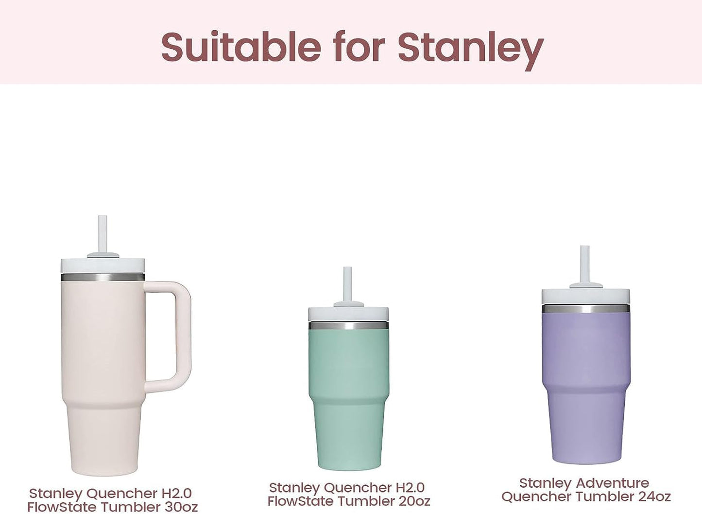 Thxbag Silicone Boot for Stanley Cup 30oz / 20oz, Rose Boot Sleeve Cover Fit with Stanley H2.0 and Quencher Adventure Tumbler Accessories (30 oz & 20 oz, Rose Quartz)