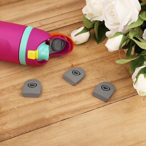 4pcs Replacement Stopper Compatible with Owala FreeSip 24oz 32oz, Water Bottle Top Lid Gasket for Owala 16/19/24/32/40oz Seal Bottle Cap Mouth Stopper Part Silicone Plug Accessories BPA-Free (Gray)