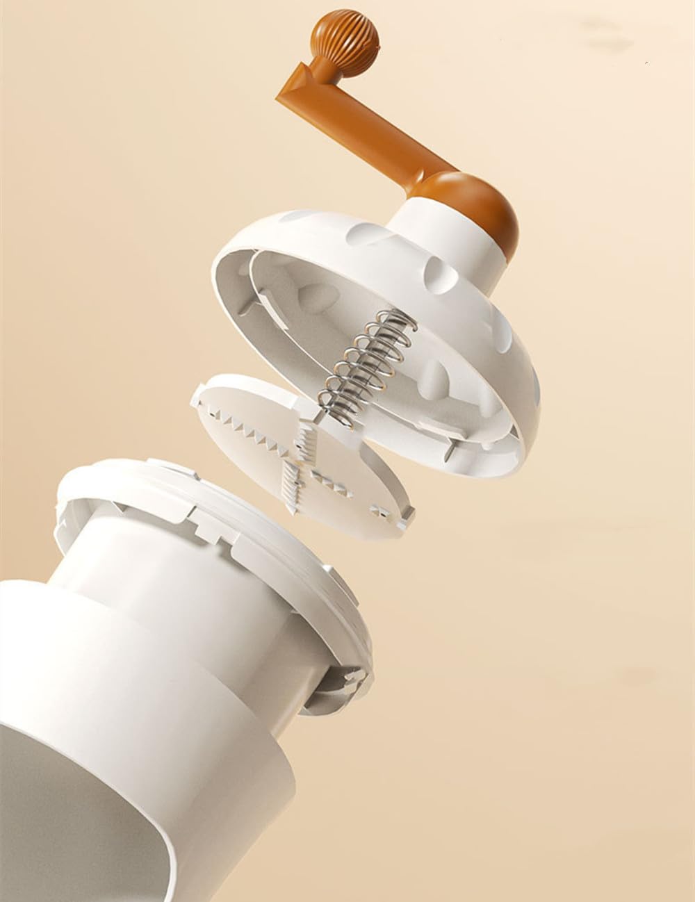 Hand Crank Ice Crusher Manual Ice Shaver Snow Cone Machine Mini Premium Portable Ice Crusher and Shaved Ice Machine with Free Ice Cube Trays - BPA Free (M White with 1 Ice Cube)