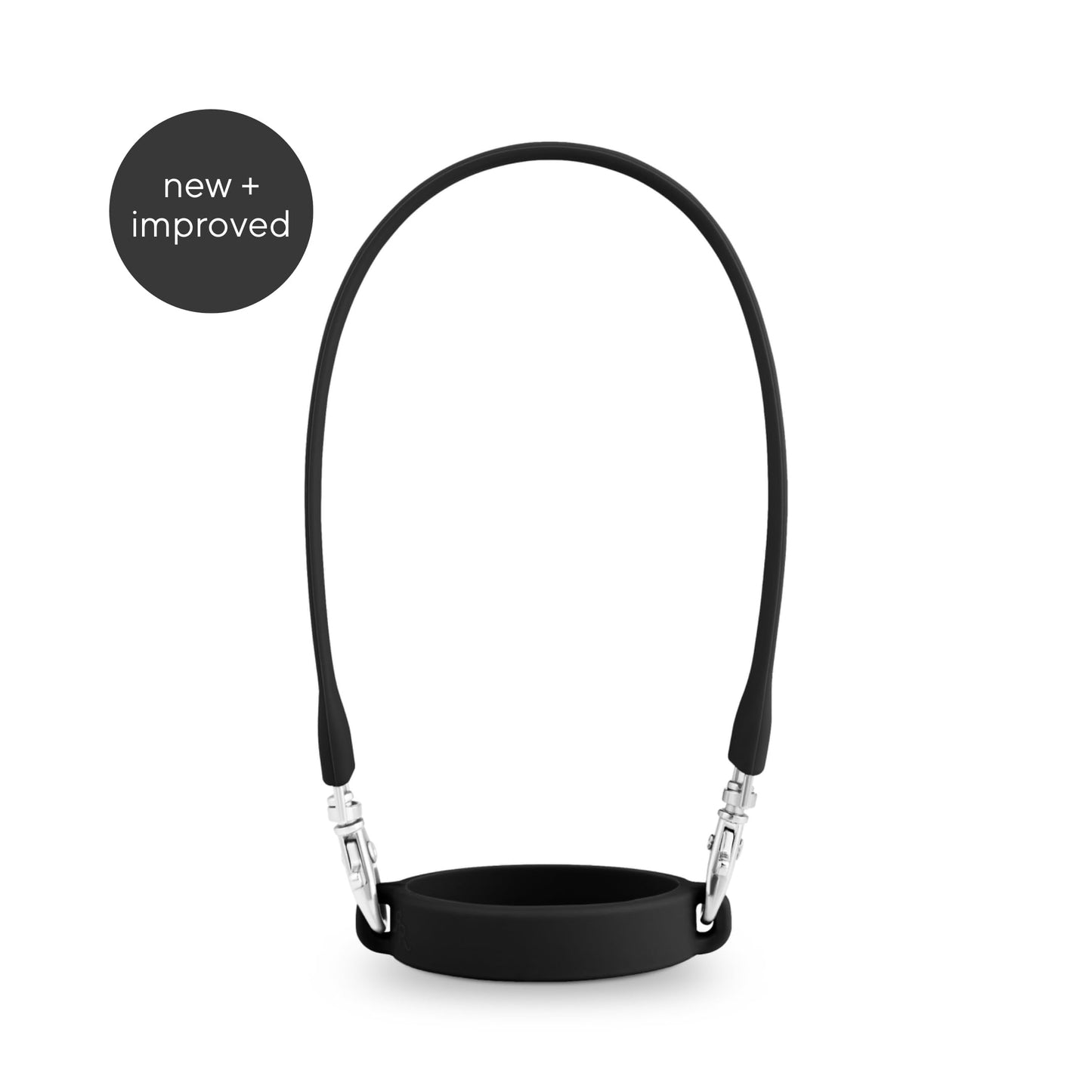 Ryan & Rose Water Bottle Handle - Silicone Water Bottle Sling, Carrier, Holder with Strap Compatible Stanley Cup Accessories (Flat Black)
