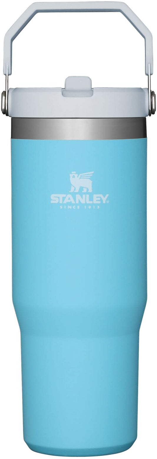 Stanley IceFlow Stainless Steel Tumbler with Straw - Vacuum Insulated Water Bottle for Home, Office or Car Reusable Cup Leak Resistant Flip Cold 12 Hours Iced 2 Days (Pool)