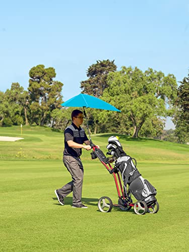 Sport-Brella Versa-Brella XL SPF 50+ Adjustable Umbrella with Universal Clamp, Aqua 40x42 inches