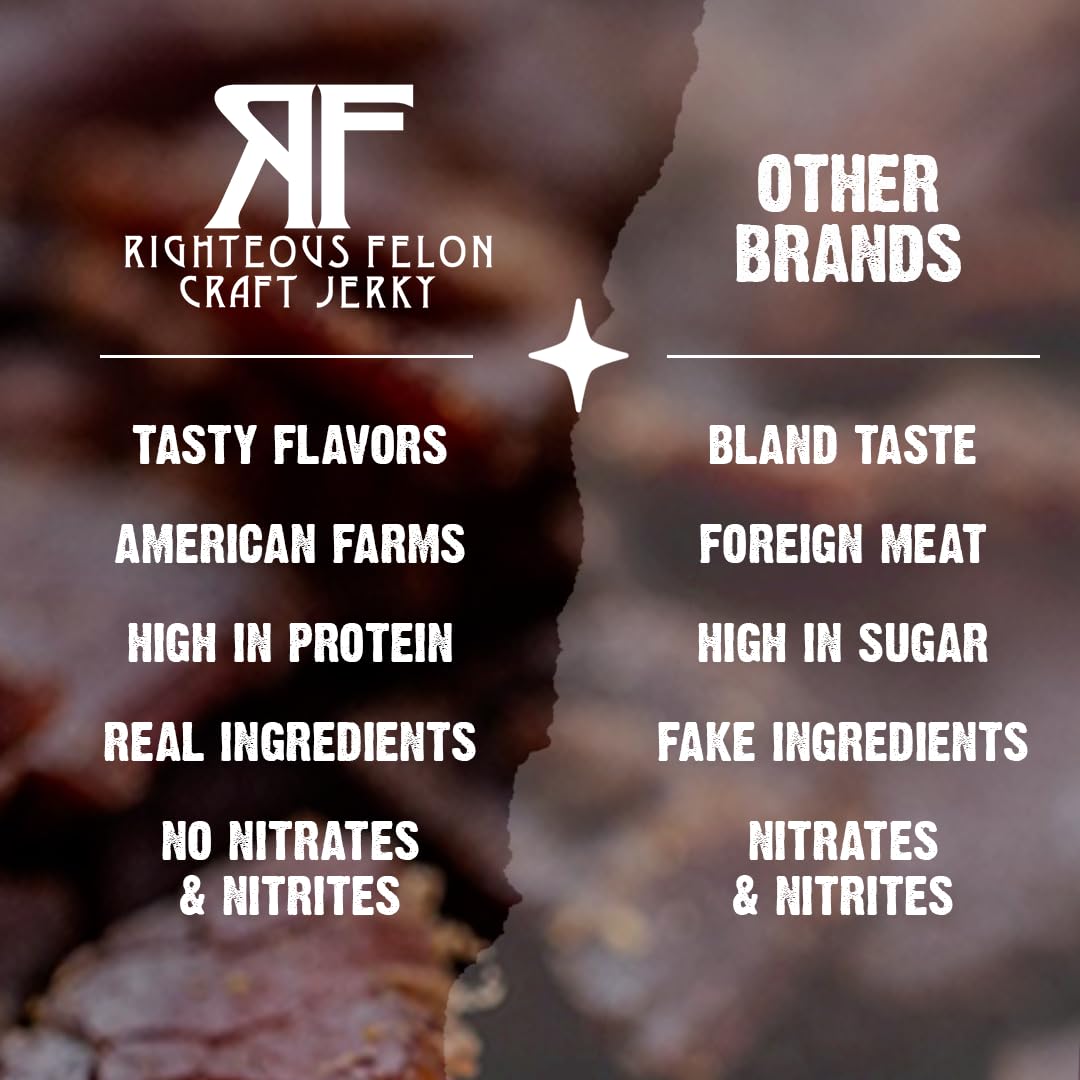 Righteous Felon Meat Sticks Variety Pack | Healthy Snack for Adults | Gluten Free & Keto Meat Sticks | Low Sugar & High Protein | Turkey, Pork, Beef Sticks | Jerky Gifts for Men | 24 Pack