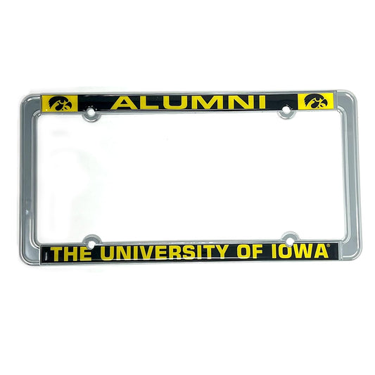 Decorvo Iowa Alumni License Plate Frame - University of Iowa Hawkeyes Car Truck Accessory