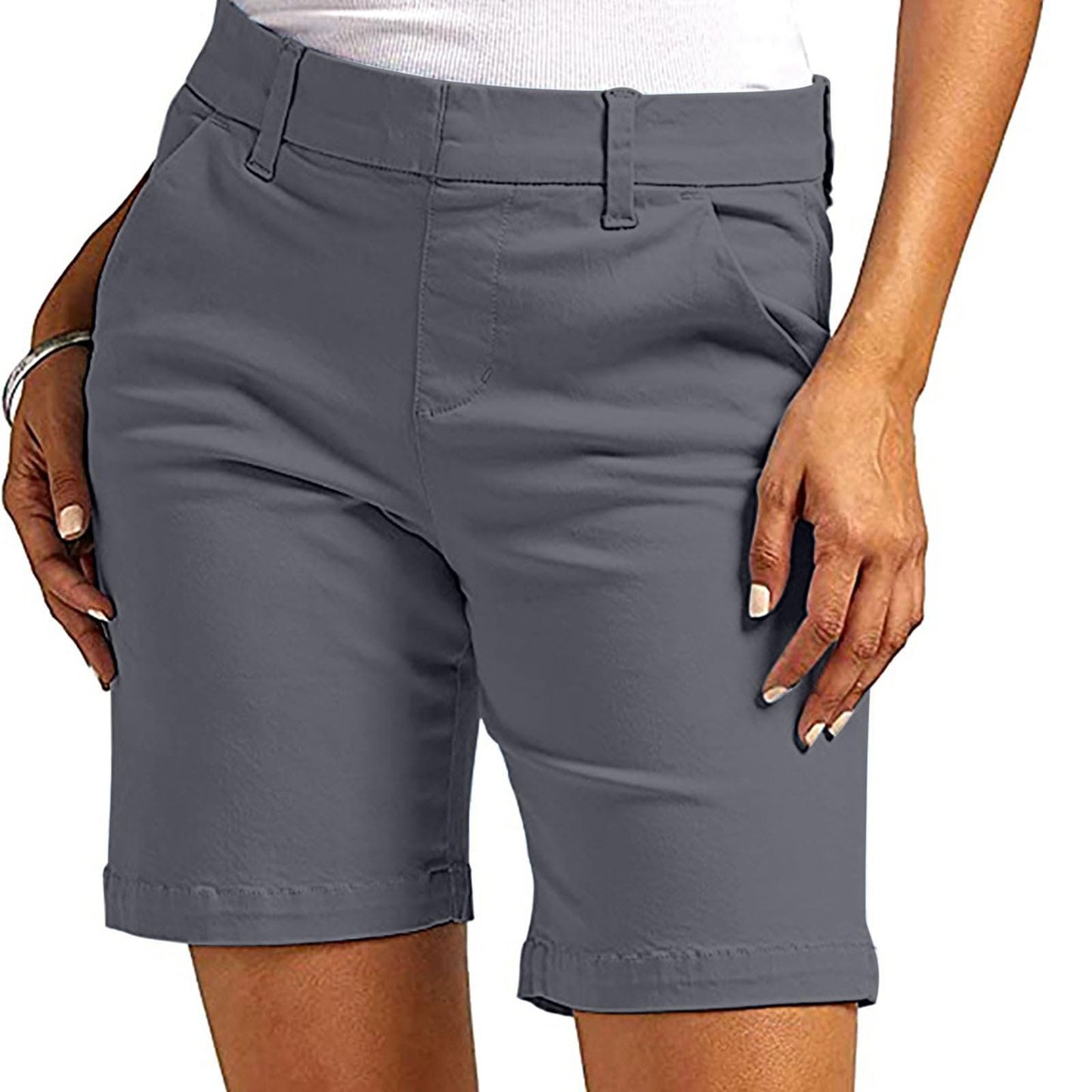 Aboser Womens Cargo Shorts,Shorts for Women Twill Stretch Sweatshorts Baggy Elastic Waisted Sweatshort Baggy Lounge Short Pants with Pockets,Online Shopping Prime,Dark Gray,Large