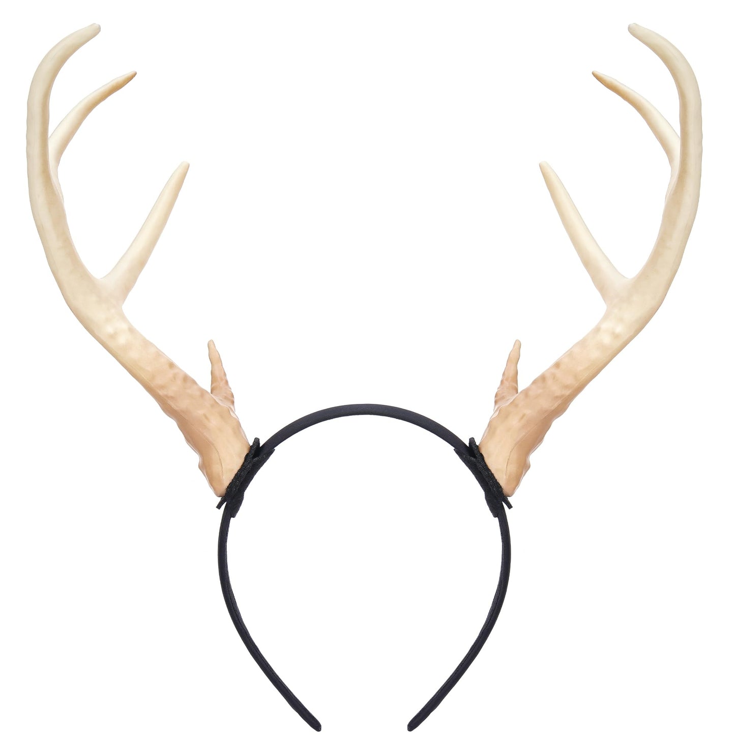 MOSTORY Antler Headband for Adult - White Reindeer Antlers Headband for Cosplay Photo Shoot, Deer Horns Hairband for Holiday Party Reindeer Costume Renaissance Renfaire (Detachable)