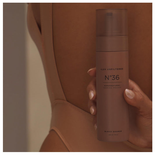 + Lux Unfiltered N°36 Self Tanning Mousse - Self Tanner Mousse, Tanning Foam – Hydrating, Streak-Free, Natural-Looking Sunless Tanner - Vegan & Cruelty Free - Blood Orange