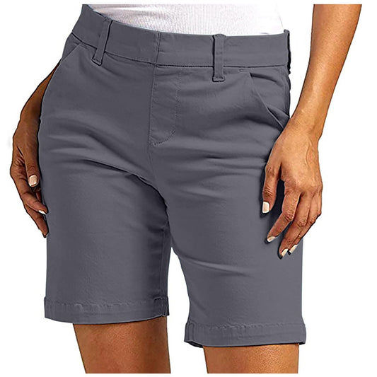 Aboser Womens Cargo Shorts,Shorts for Women Twill Stretch Sweatshorts Baggy Elastic Waisted Sweatshort Baggy Lounge Short Pants with Pockets,Online Shopping Prime,Dark Gray,Large