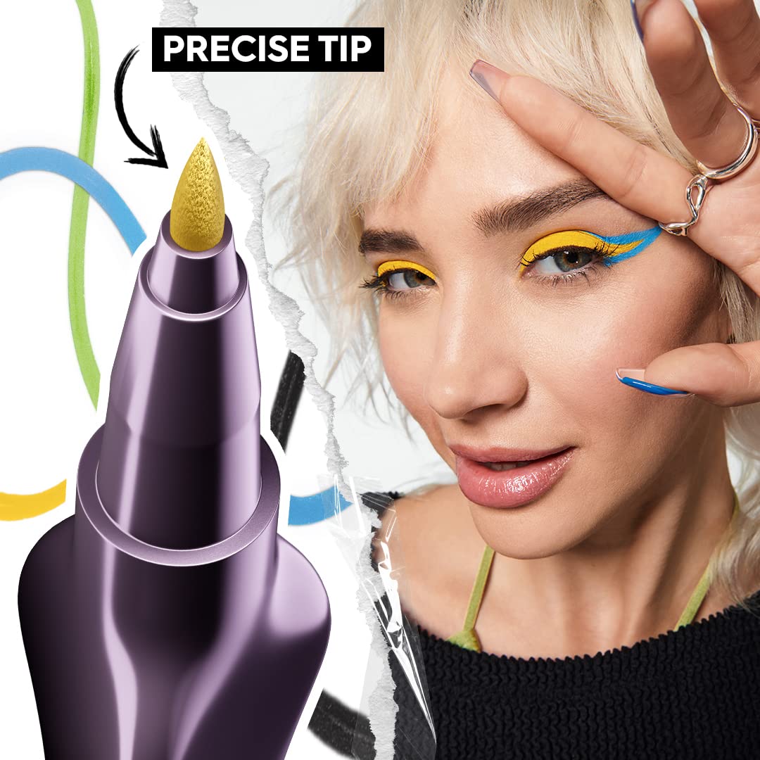Urban Decay 24/7 Inks Liquid Eyeliner Pen – Water-Resistant, Smudge-Proof – Up to 24HR Wear – Ergonomic Grip – Vegan & Cruelty Free – Freak (Matte Lime Green, Felt Tip)