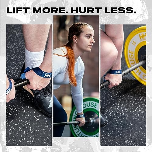 Weightlifting House Lifting Wrist Straps - Hand Wraps for Olympic Lifting, Snatch, Pulls, and Deadlift Straps - Grip Strength Trainer, Weight lifting, Wrist Wraps, Exercise Bands
