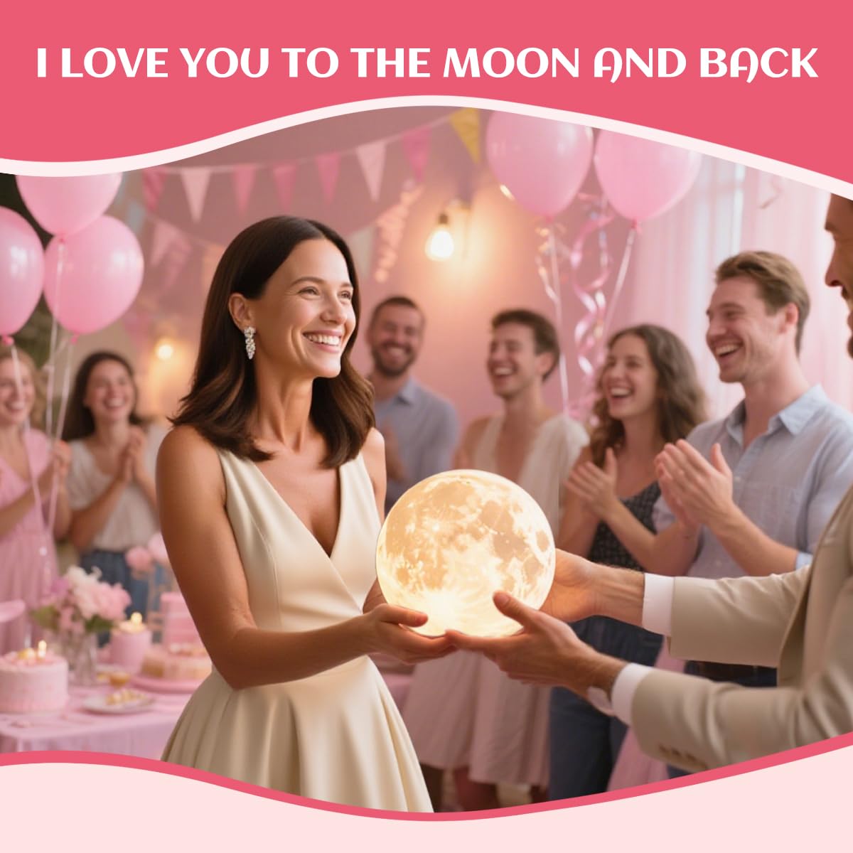 CPLA Moon Lamp Upgrade 128 Colors, Gifts for Women Men Friends Her Mom Sister, Christmas, Birthday, Anniversary, House Warming Gifts New Home, Diameter 6 inch