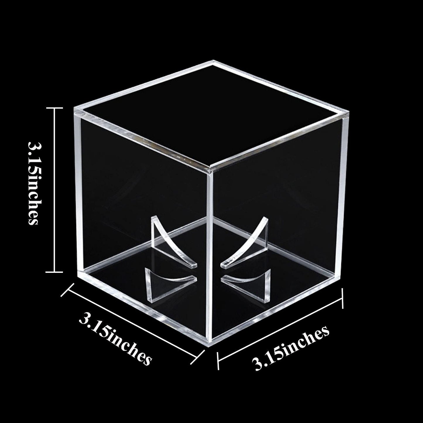4 Pack Baseball Display Case UV Protected Acrylic Clear Baseball Holder Square Cube Ball Protector Memorabilia Autograph Display Box for Official Size Baseball, Clear