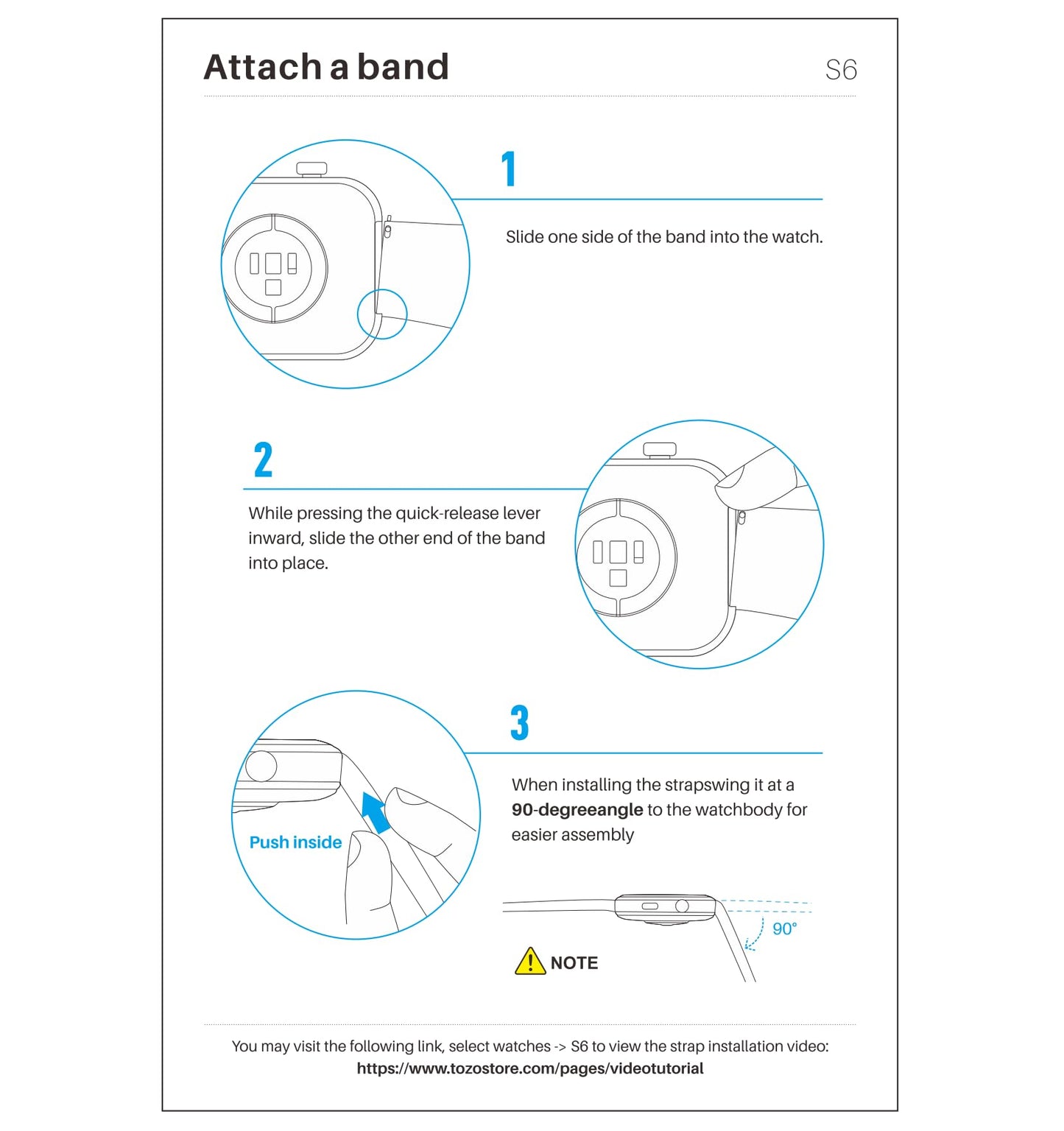 TOZO AMOLED S6 Smart Watch 1.85" Ultra-Clear Screen Dynamic Faces Bluetooth Call,100+ Sports Modes Fitness Activity Tracker with Sleep Monitor IP68 Waterproof Black