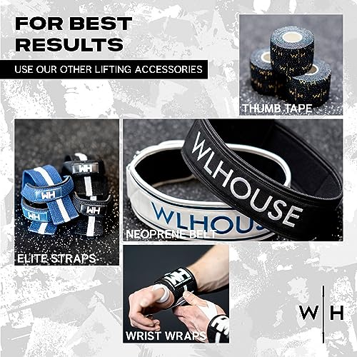 Weightlifting House Lifting Wrist Straps - Hand Wraps for Olympic Lifting, Snatch, Pulls, and Deadlift Straps - Grip Strength Trainer, Weight lifting, Wrist Wraps, Exercise Bands