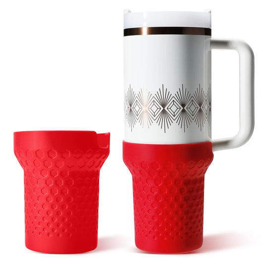 Thxbag Silicone Boot for Stanley Cup 30oz / 20oz, Red Tall Rubber Cup Bottom Protector for Stanley Quencher H2.0 FlowState Tumbler 30oz & Adventure Quencher Tumbler (30 oz & 20 oz, Magenta)