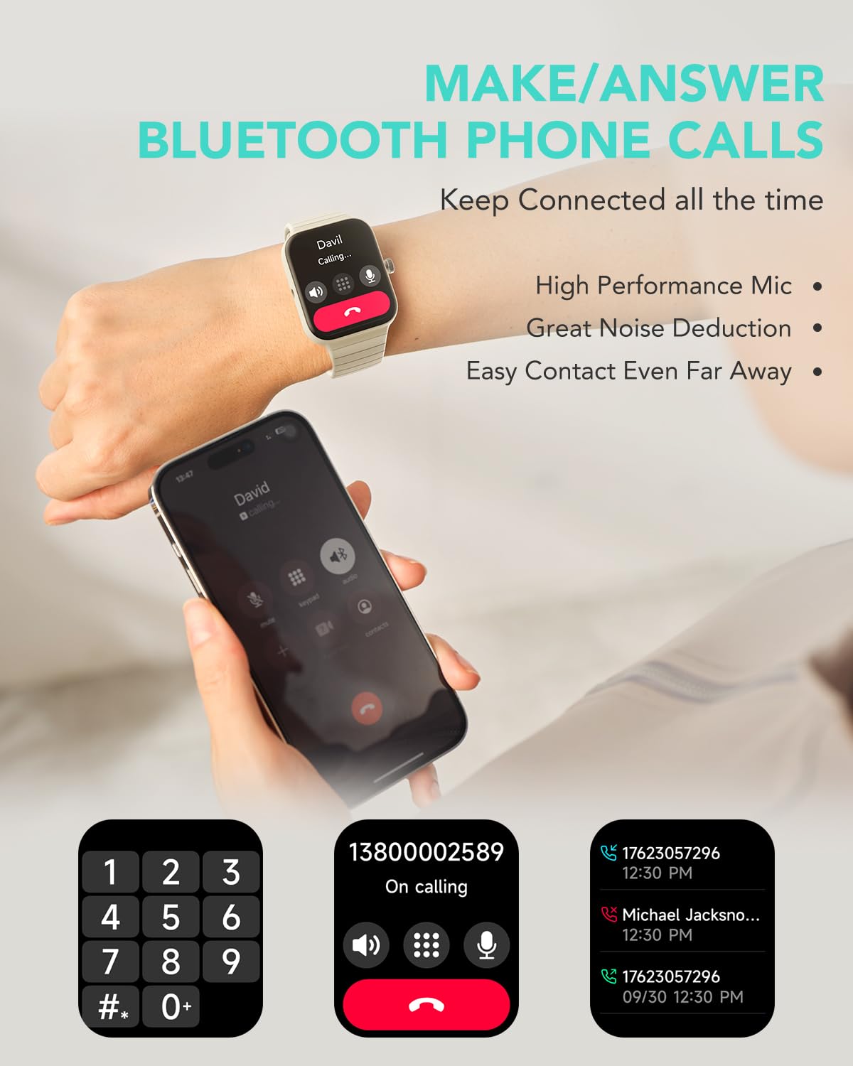 Smart Watch for Women Men with 2 Bands, Alexa Built-in 1.8" Smartwatch (Answer/Make Call) 100+ Sports Fitness Watch with Heart Rate SpO2 Monitor IP68 Waterproof iOS Android Compatible