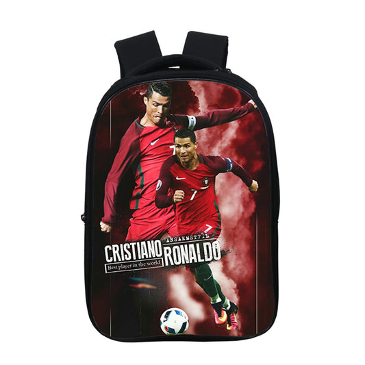 DENATOP Cristiano Ronaldo Graphic Backpack-Casual Travel Daypack Waterproof Bookbag for Football Fans
