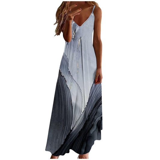 womens summer clothes,maxi dresses for women 2024 summer sundress v-neck sleeveless bohemian long dress casual spaghetti strap sundresses prime clearance items today only