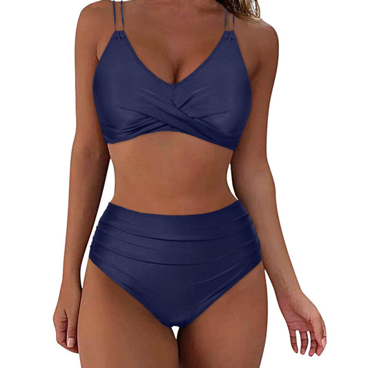 Firzero Swim Suits for Women 2024 Tummy Control One/Two Piece Bathing Suits Sexy Mesh High Waistd Swimsuits Push Up V Neck Swimwear