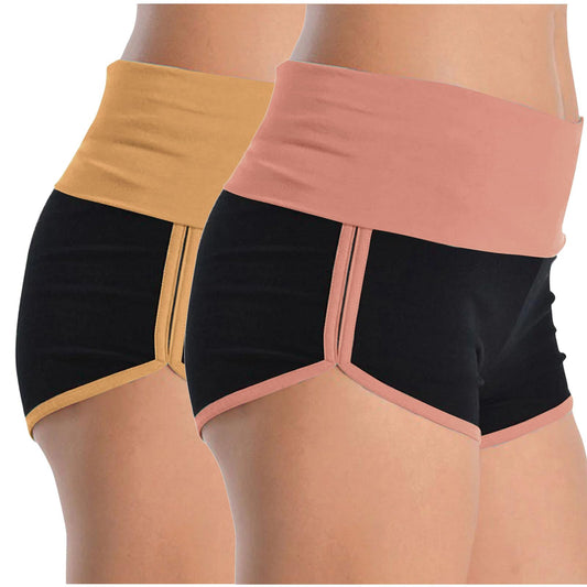 Aboser Womens Athletic Shorts Pack 2 Pack Shorts Women 2024 Summer Sweatshorts Comfy Stretch Shorts Baggy High Waist Sweatshort Running Cargo Shorts Daily Deals