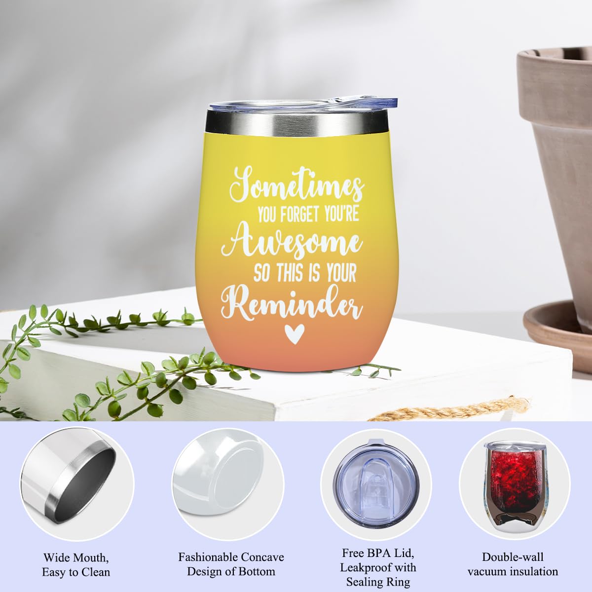 Birthday Gifts for Women Friendship, Funny Best Friend Birthday Gifts for Women Mom Wife Aunt Coworker Teacher Christmas Wine Tumbler Coffee Mug Makeup Bag Bracelets Braclets Scented Candle