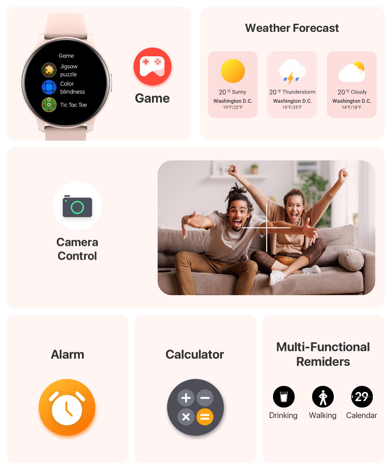 JeeJTek Smart Watch, HD Smartwatch for Men Women (Answer/Make Calls), Fitness Watch with 100+ Sport Modes, IP68 Waterproof/Heart Rate/Sleep Monitor, Activity Trackers for iOS/Android