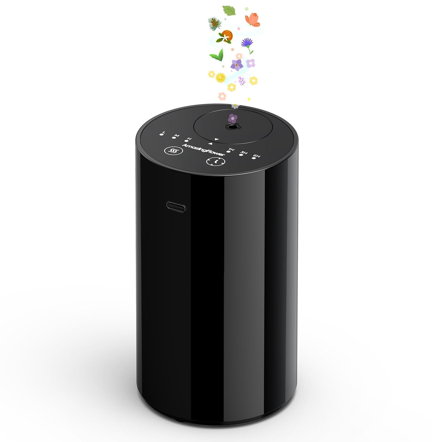 Waterless Essential Oil Diffuser, Portable Aromatherapy Diffuser with 20mL Capacity, Battery Operated Mini Scent Diffuser,3 Mist Levels & Timers, Leak-Free, for Home, Car, Office (Black)